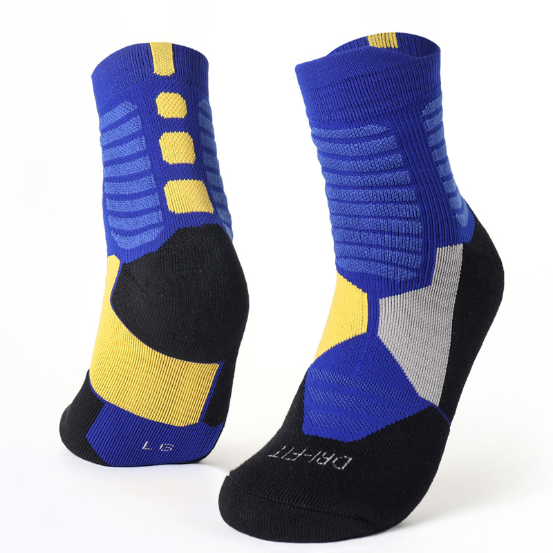 Men Basketball Crew Socks Towel Bottom Sports Socks Absorb Sweat Breathable Outdoor Compression Socks